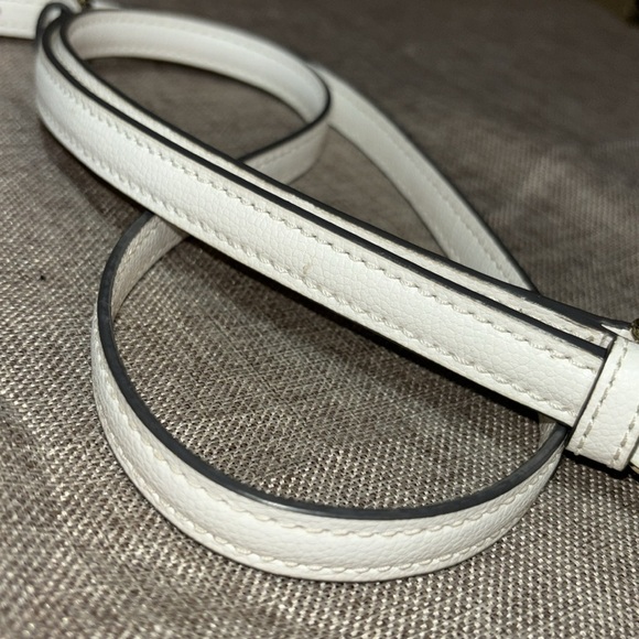 Kate Spade White Pebble Leather Replacement Purse Crossbody Strap Gold Hardware - Picture 4 of 7